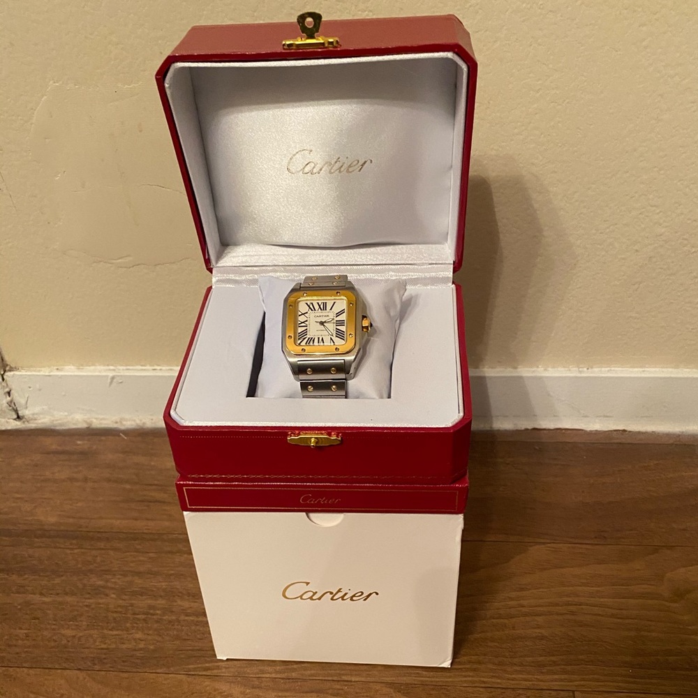 Real stainless steel Cartier watch